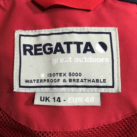 Regatta Womens Jacket UK 14 Red Isotex 5000 Waterproof Breathable BIG6 - Picture 8 of 8